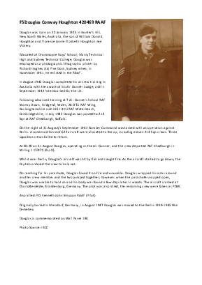 A preview of a PDF biography for Houghton, Douglas Conway
